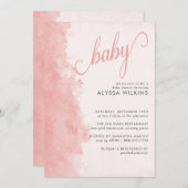 Minimalistisch Baby shower inktwas Kaart (Voorkant / Achterkant)