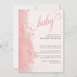 Minimalistisch Baby shower inktwas Kaart