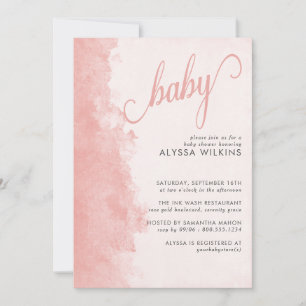 Minimalistisch Baby shower inktwas Kaart