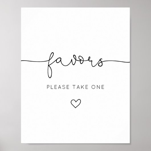 Minimalistisch Baby shower is voor Poster (Voorkant)