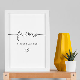 Minimalistisch Baby shower is voor Poster