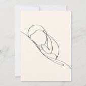minimalistisch baby shower kaart (Achterkant)