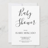 Minimalistisch Baby shower Kaart (Voorkant)
