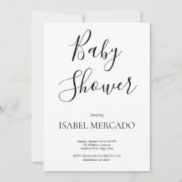 Minimalistisch Baby shower Kaart