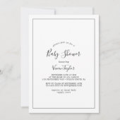 Minimalistisch Baby shower Kaart (Voorkant)