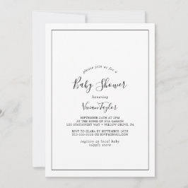 Minimalistisch Baby shower Kaart
