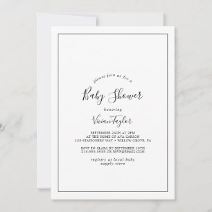 Minimalistisch Baby shower Kaart