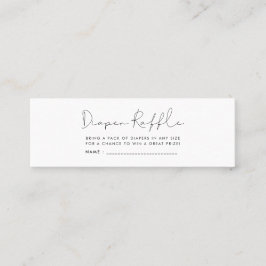 Minimalistisch baby shower luier loterij ticket