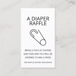 Minimalistisch Baby shower Luier Raffle Ticket
