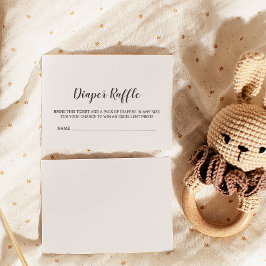 Minimalistisch Baby shower, luierspoel Informatiekaartje