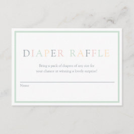 Minimalistisch Baby shower, luierspoel Informatiekaartje