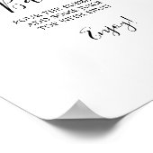 Minimalistisch Baby shower Mam-osa Bar Sign Poster (Hoek)