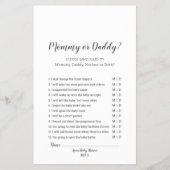 Minimalistisch Baby shower mama of papa Game Flyer (Voorkant)