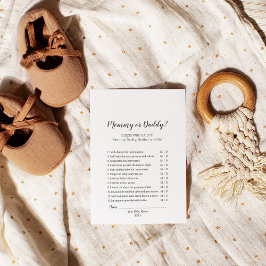 Minimalistisch Baby shower mama of papa Game Flyer