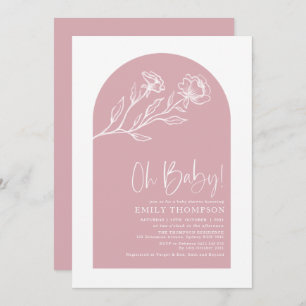 Minimalistisch Baby shower met botanische boho Arc Kaart