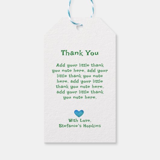 Minimalistisch Baby shower met groen lef Cadeaulabel (Achterkant)