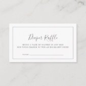 Minimalistisch Baby shower met zilver Informatiekaartje (Voorkant)