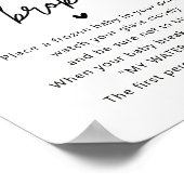 Minimalistisch Baby shower Mijn Spel Teken Poster (Hoek)