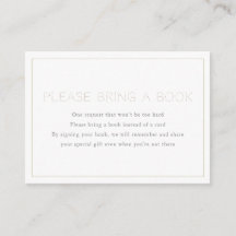 Minimalistisch Baby shower Neem een boekenkaart me