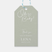 Minimalistisch Baby shower neutraal Cadeaulabel (Voorkant)