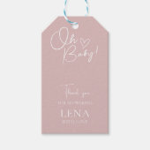 Minimalistisch Baby shower neutraal Cadeaulabel (Voorkant)