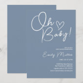 Minimalistisch Baby shower neutraal Kaart (Voorkant / Achterkant)