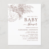 Minimalistisch Baby shower Pampas Grass Boho F Flyer (Voorkant)