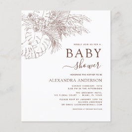 Minimalistisch Baby shower Pampas Grass Boho F Flyer