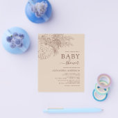 Minimalistisch Baby shower Pampas Grass Boho Flyer (Enkel)