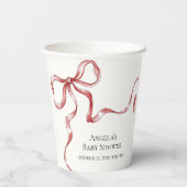 minimalistisch Baby shower Papieren Bekers (Achterkant)