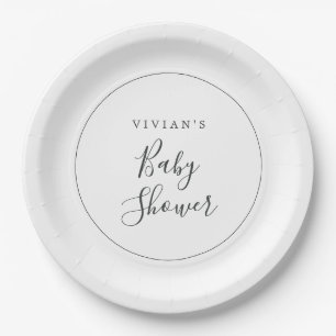 Minimalistisch Baby shower Papieren Bordje