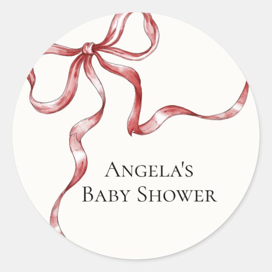  minimalistisch Baby shower Ronde Sticker (Voorkant)