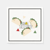 Minimalistisch Baby shower Taco Birthday Taco Fies Servet (Voorkant)
