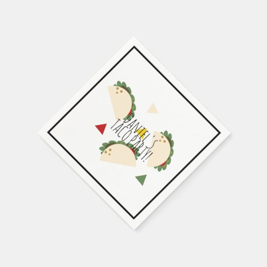 Minimalistisch Baby shower Taco Birthday Taco Fies Servet (Hoek)