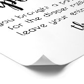 Minimalistisch Baby shower | Tafelteken voor luier Poster (Hoek)