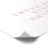 Minimalistisch Baby shower Teddy Bear Sock Hunt Poster (Hoek)