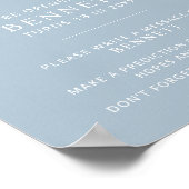 Minimalistisch Baby shower Tijd Capsule Station te Poster (Hoek)