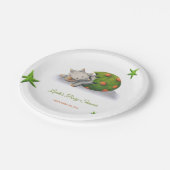 Minimalistisch Baby shower Triceratops Dinosaur Papieren Bordje (Gekanteld)