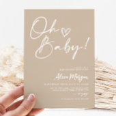 Minimalistisch Baby shower Uitnodiging Genderneutr