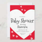 Minimalistisch Baby shower Valentijnsdag Kaart (Voorkant)