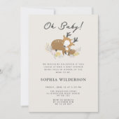 Minimalistisch Baby shower van Baby en mama Kaart (Voorkant)