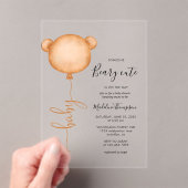 Minimalistisch Baby shower van Beary Cute Balloon Acryl Uitnodigingen (Insitu (Draagbaar))