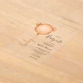 Minimalistisch Baby shower van Beary Cute Balloon Acryl Uitnodigingen (Laagn)