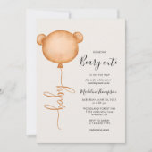 Minimalistisch Baby shower van Beary Cute Balloon Kaart (Voorkant)