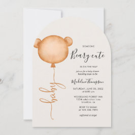 Minimalistisch Baby shower van Beary Cute Balloon Kaart