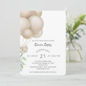 minimalistisch Baby shower van Boho-ballonnen Kaart (Staand voorkant)