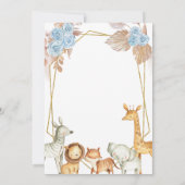 Minimalistisch Baby shower van Boho Blue Floral Sa Kaart (Achterkant)