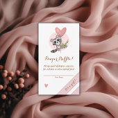 Minimalistisch Baby shower van Cute Raccoon Diaper Informatiekaartje