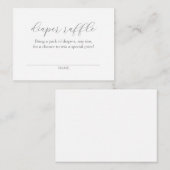 Minimalistisch Baby shower van de Raffle Ticket Informatiekaartje (Voorkant / Achterkant)