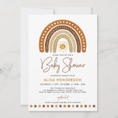 Minimalistisch Baby shower van de Rainbow Terracot Kaart (Voorkant)